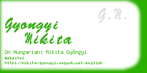 gyongyi mikita business card
