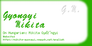 gyongyi mikita business card